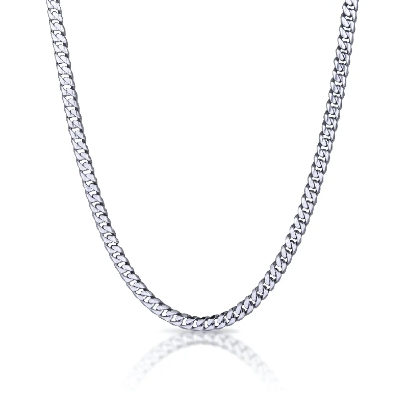 vintage-style necklaces for women-6mm Cuban Link Chain Necklace - Stainless Steel