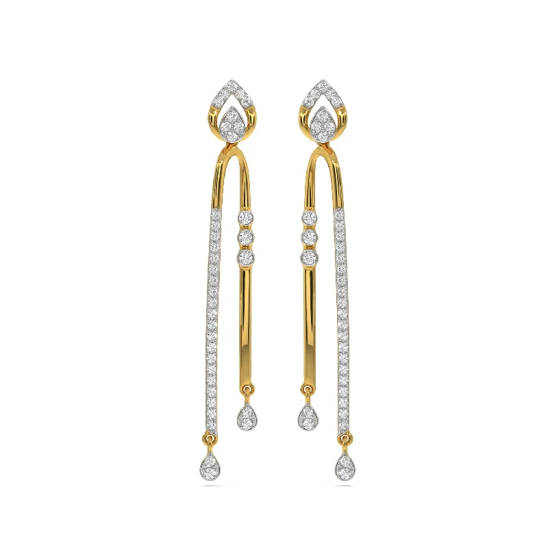 vintage diamond earrings for women-Avalonique Earring