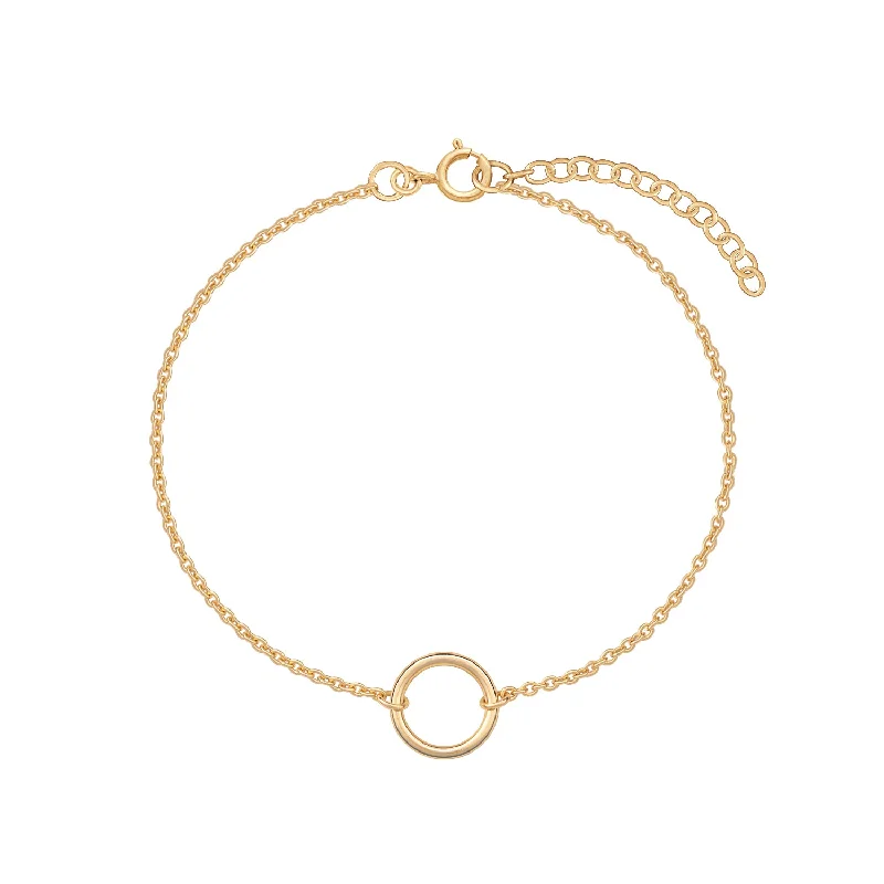 statement bangles for women-Minimal Circle Bracelet