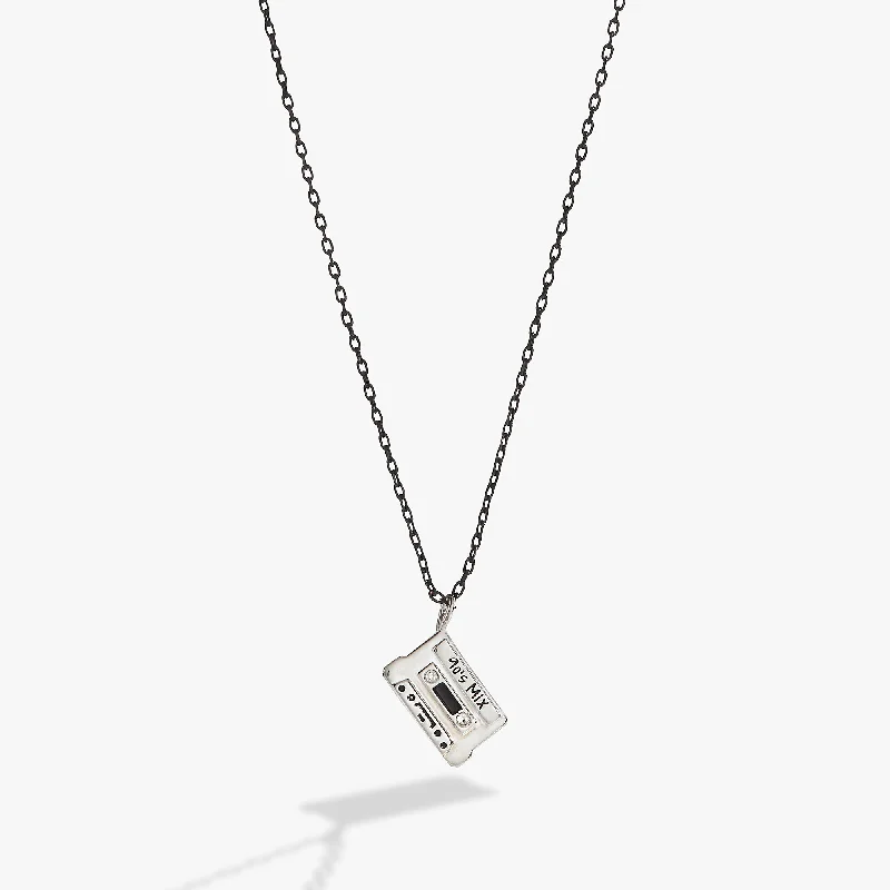 long pendant necklaces for women-‘90s Nostalgia Cassette Necklace