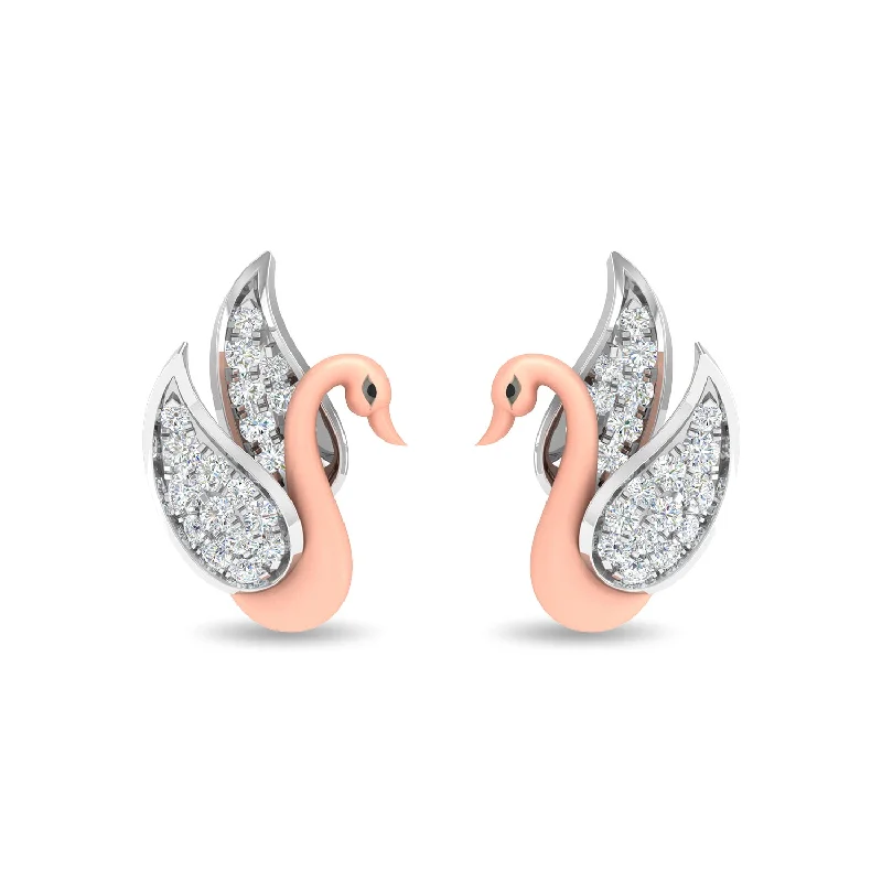 heart-shaped earrings for women-Elegance Drops