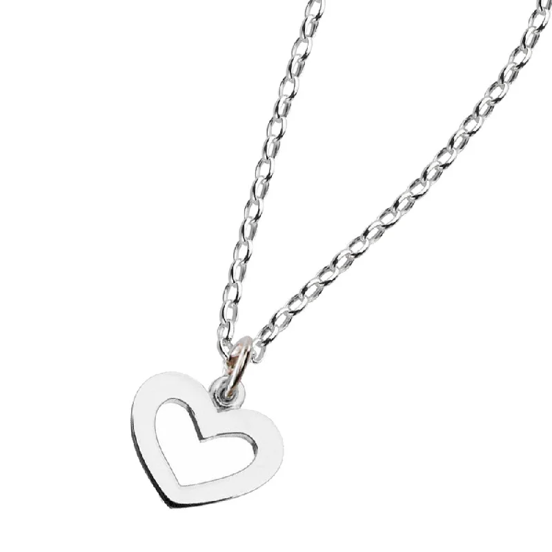 gemstone pendant necklaces for women-Karen Walker Heart Necklace - Sterling Silver