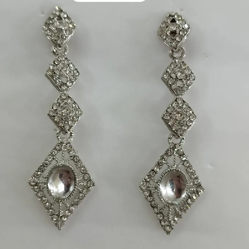 cross earrings for women-Khushboo Jewellers Austrian Stone Dangler Earrings