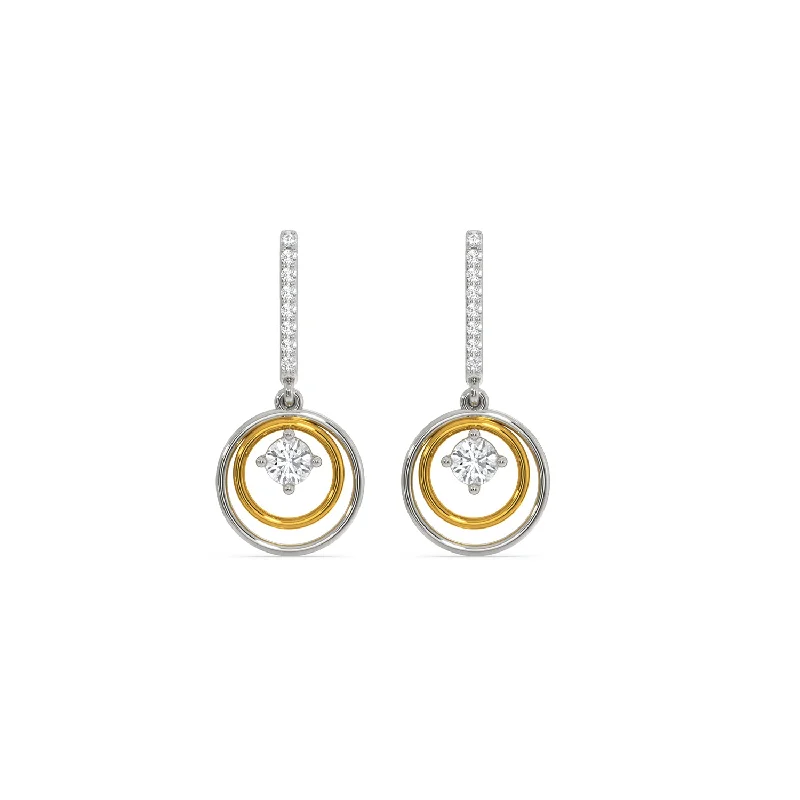 silver hoop earrings for women-Rhailee Solitaire Earring