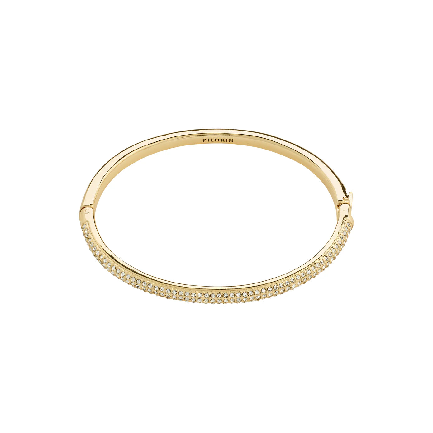 diamond bangles for women-Focus Gold Plated Crystal Bangle