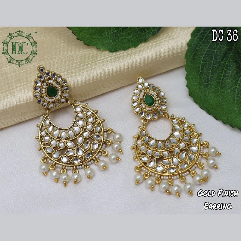 long drop earrings for women-Diksha Collection Gold Plated Dangler Earrings