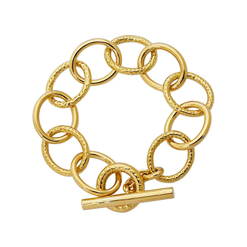 bridal bangles for women-Toggle Bracelet - Gold