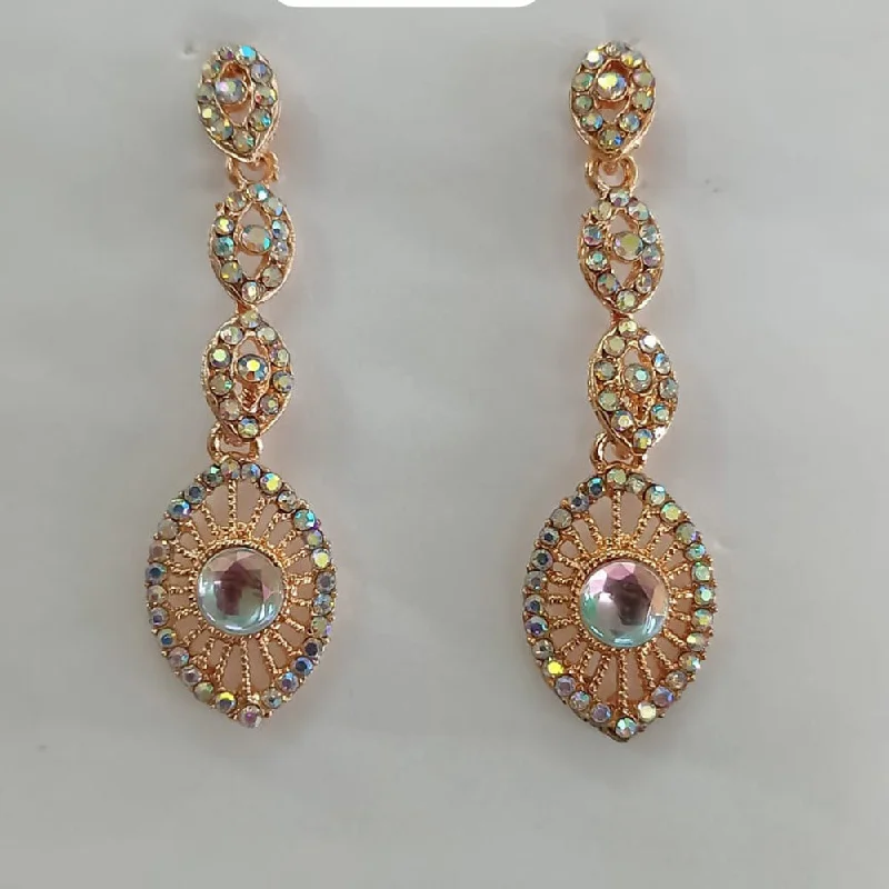 simple pearl earrings for women-Khushboo Jewellers Austrian Stone Dangler Earrings