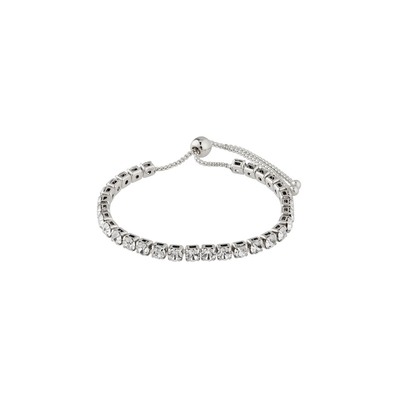 bangles for wedding for women-Lucia Silver Plated Crystal Bracelet