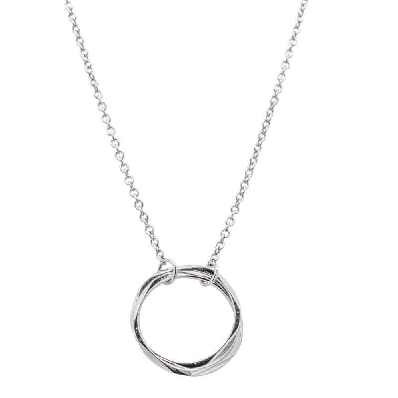 women’s personalized jewelry necklaces-Sterling Silver Mini Entwined Pendant