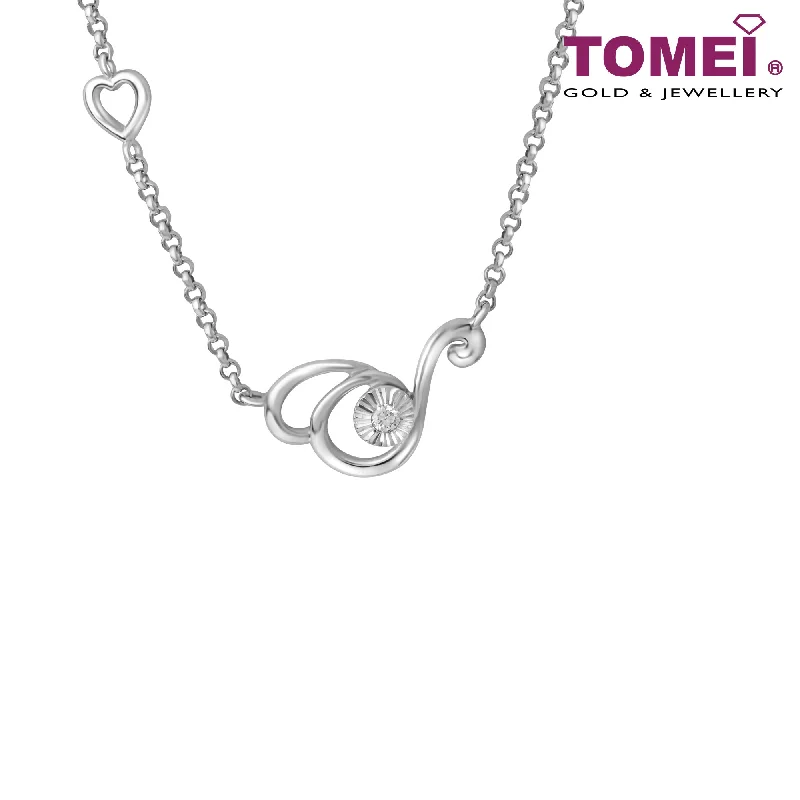 bold necklaces for women-TOMEI Twinkle in My Eye Diamond Necklace (B0990)