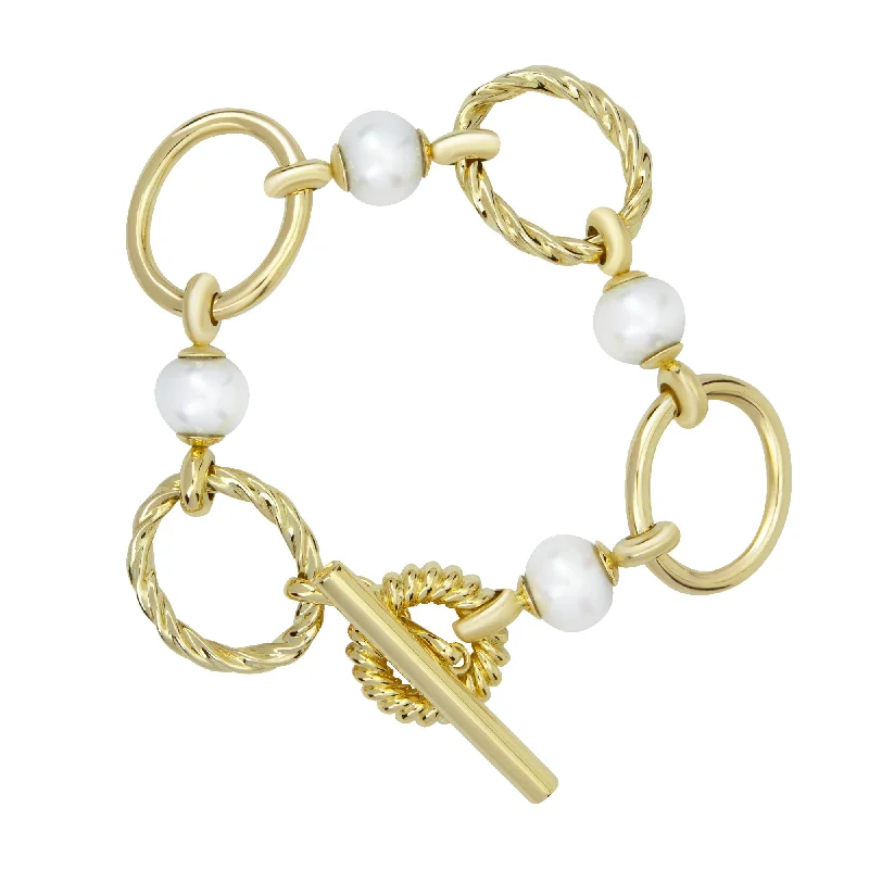 adjustable bangles for women-Toggle Bracelet - South Sea Pearl