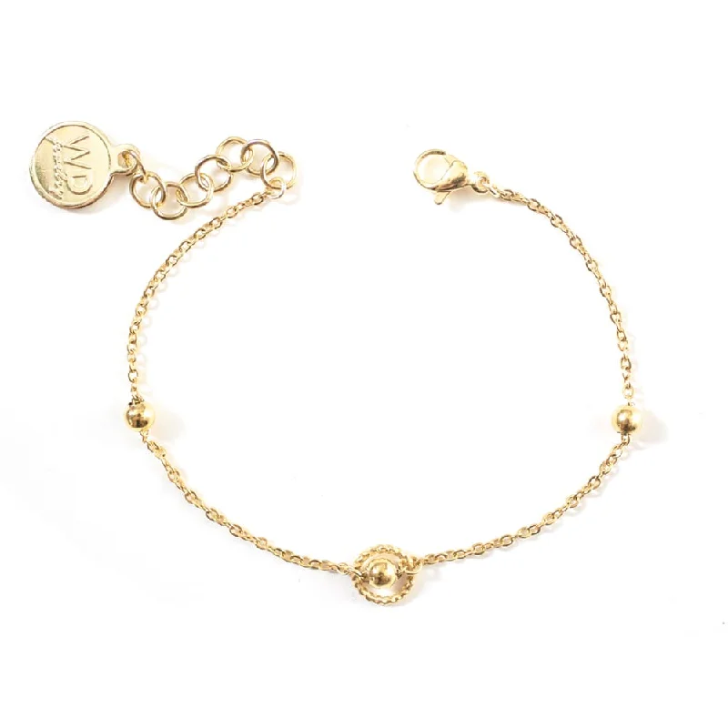 stackable gold bracelets for women-Gold Plated Anillo Bracelet