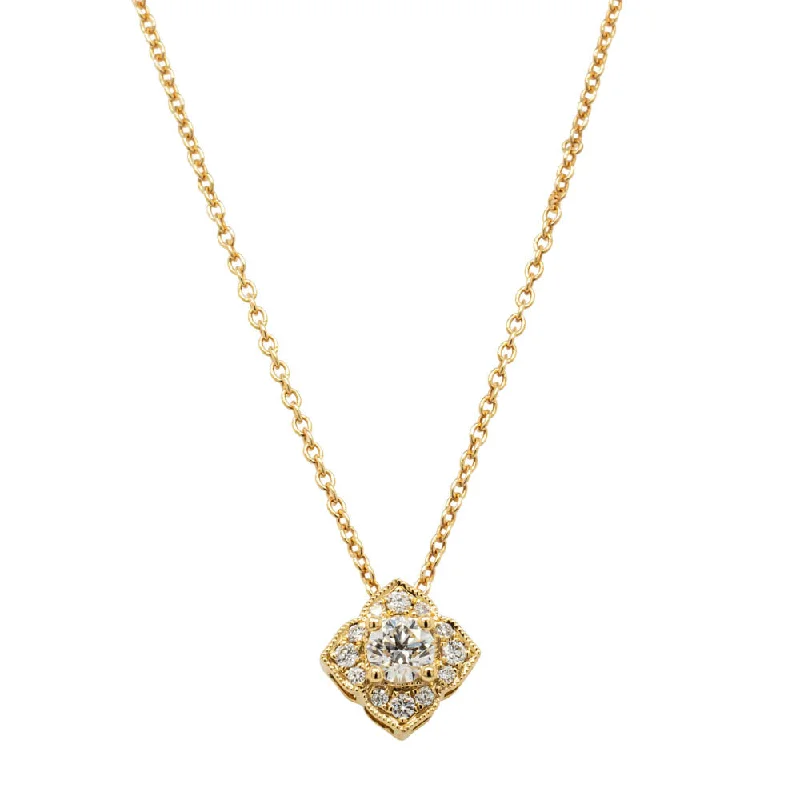 trendy pendant necklaces for women-18ct Yellow Gold .24ct Diamond Paramount Pendant