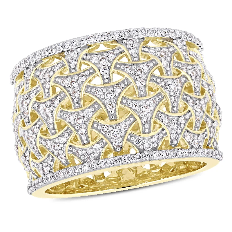 floral engagement rings-Mimi & Max 3/4ct TW Diamond Filigree Ring 14k Yellow Gold