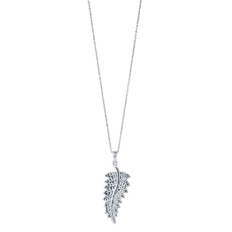 diamond pendant necklaces for women-Sterling Silver NZ Fern Pendant