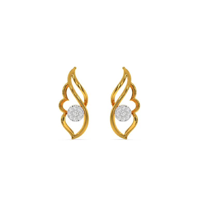 engraved earrings for women-Enhanced Curve Earring