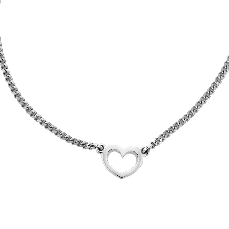 zodiac necklaces for women-Karen Walker Mini Heart Necklace - Sterling Silver