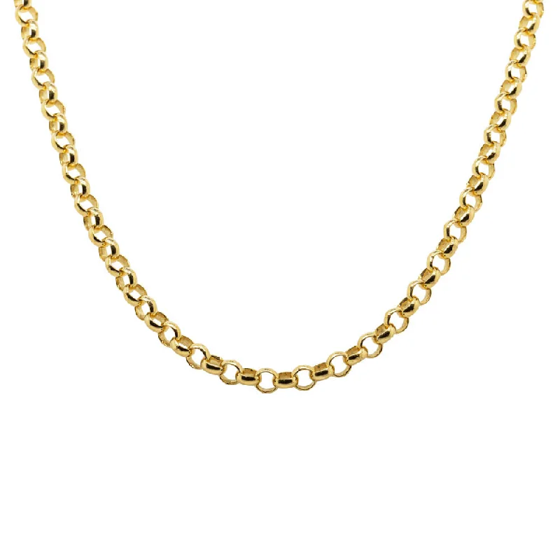 designer necklaces for women-9ct Yellow Gold Belcher Chain