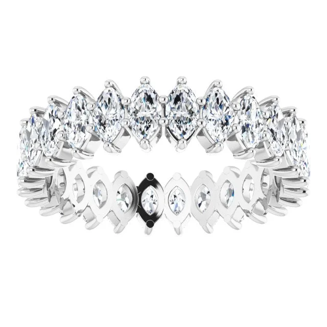 unique diamond rings for women-3.12 ct. Marquise Diamond Eternity Band