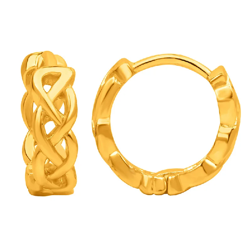 classic hoop earrings for women-Mahi Gold Plated Exquisite Piercing Hoopp Bali Single Mens Earrings (BB1101026G)