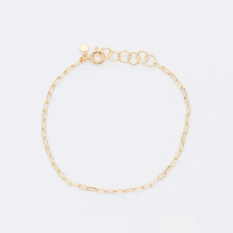 bridal bangles for women-Fine Gold Vermeil Parallel Chain Bracelet