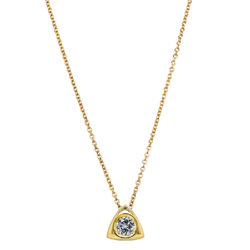 celebrity-style necklaces for women-Deja Vu 18ct Yellow Gold .30ct Diamond Pendant