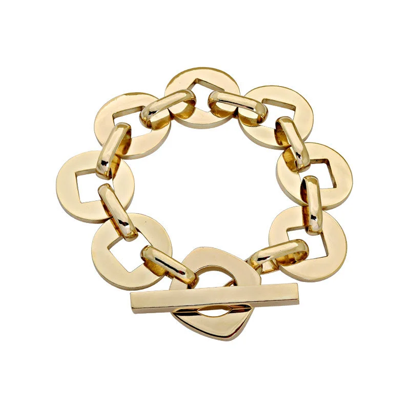 pearl bracelets for women-Toggle Bracelet - Gold