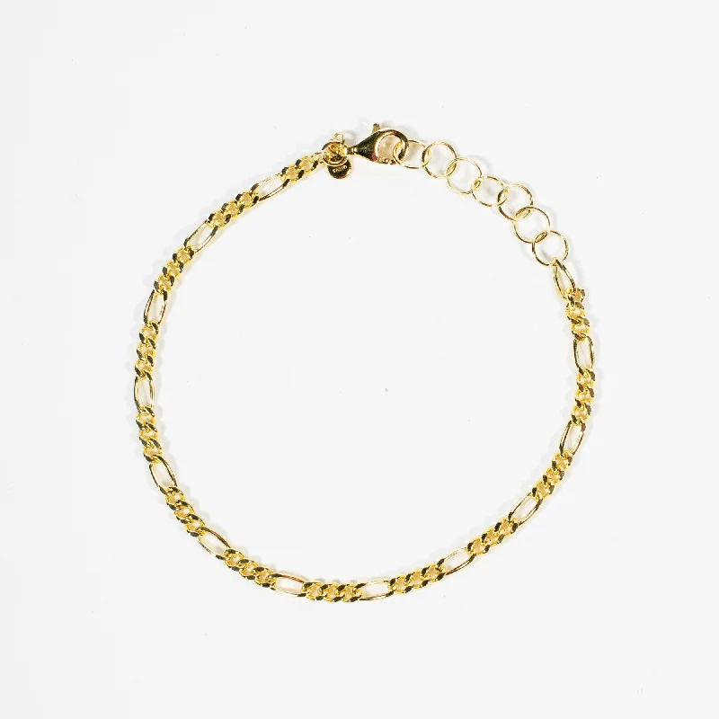 gemstone bangle bracelets for women-Gold Vermeil Chain Bracelet