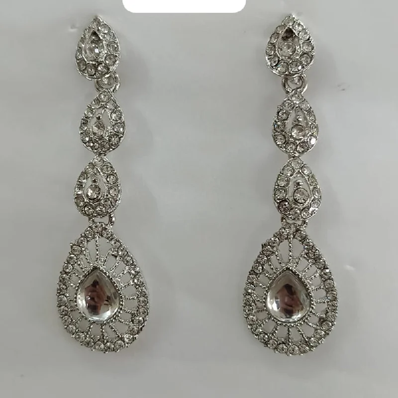 luxury pearl earrings for women-Khushboo Jewellers Austrian Stone Dangler Earrings