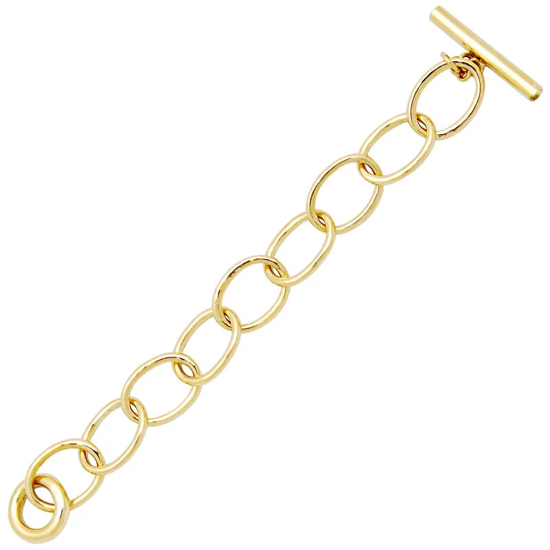 beautiful bangles for women-Toggle Bracelet - Gold