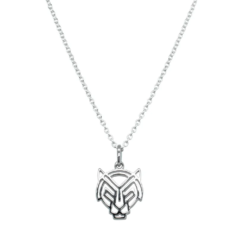 statement piece necklaces for women-Sterling Silver Year Of The Tiger Pendant