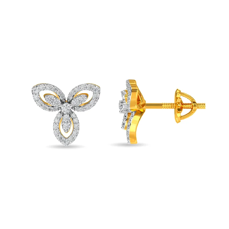 bridal diamond earrings for women-Florance Earring