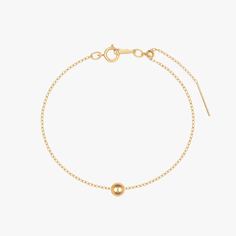 pearl bangle bracelets for women-Minimalist Ball Bracelet