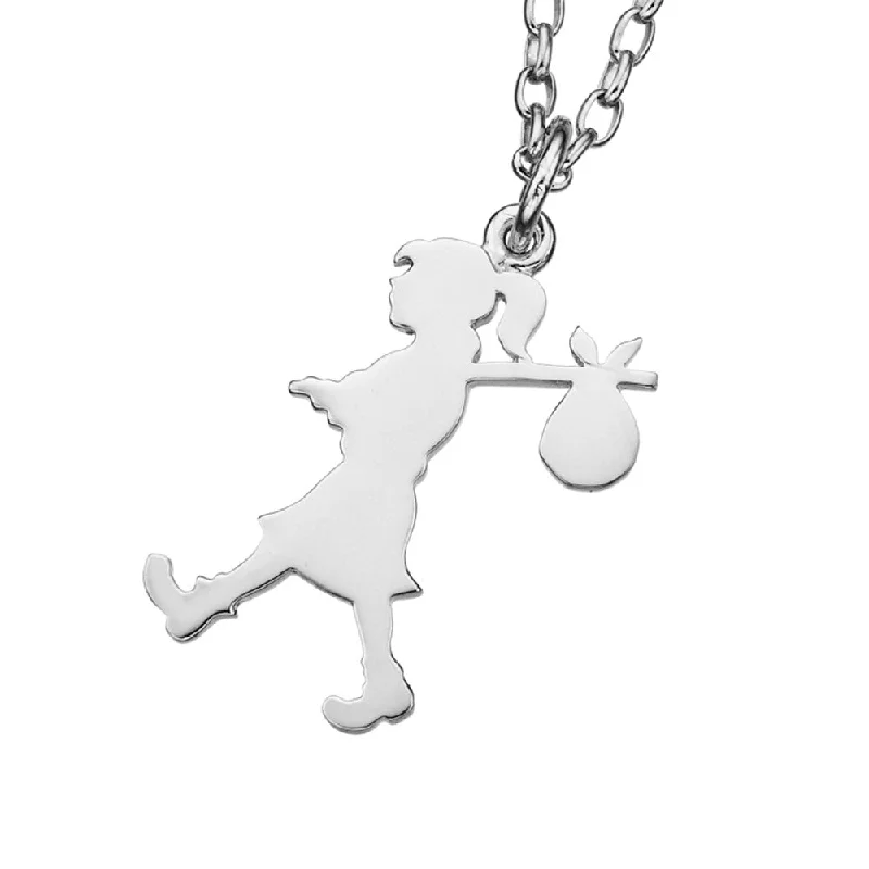 trendy pendant necklaces for women-Karen Walker Large Runaway Girl - Sterling Silver