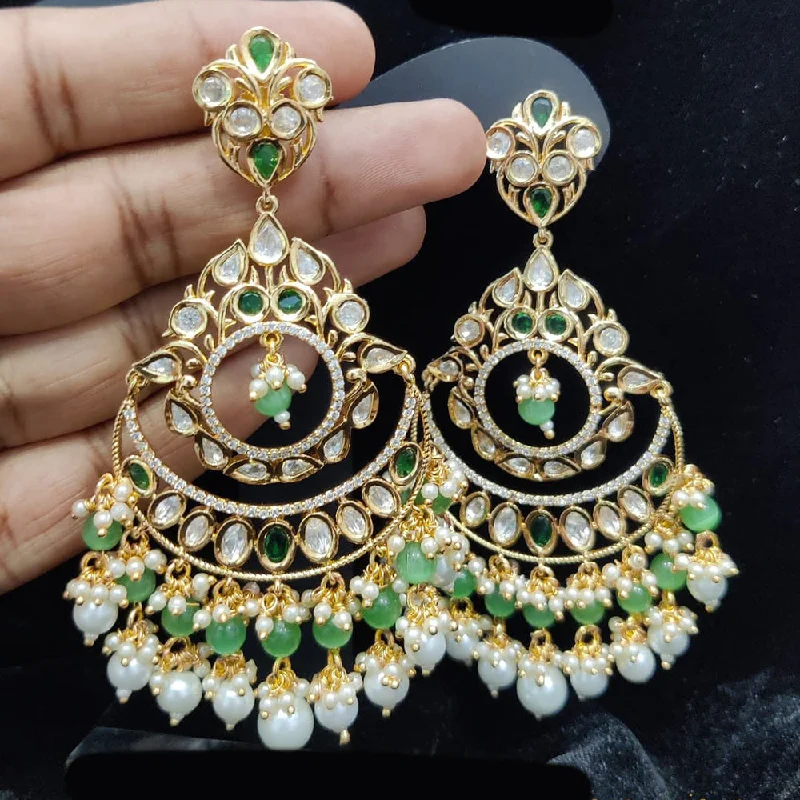 stud and hoop earrings for women-Jewel Addiction Gold Plated Kundan Dangler Earrings