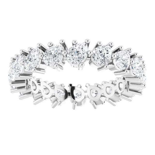 classic rings for women-3.78 ct. Pear Diamond Eternity Band