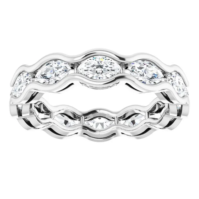 cocktail rings for women-2.40 ct. Marquise Diamond Eternity Band