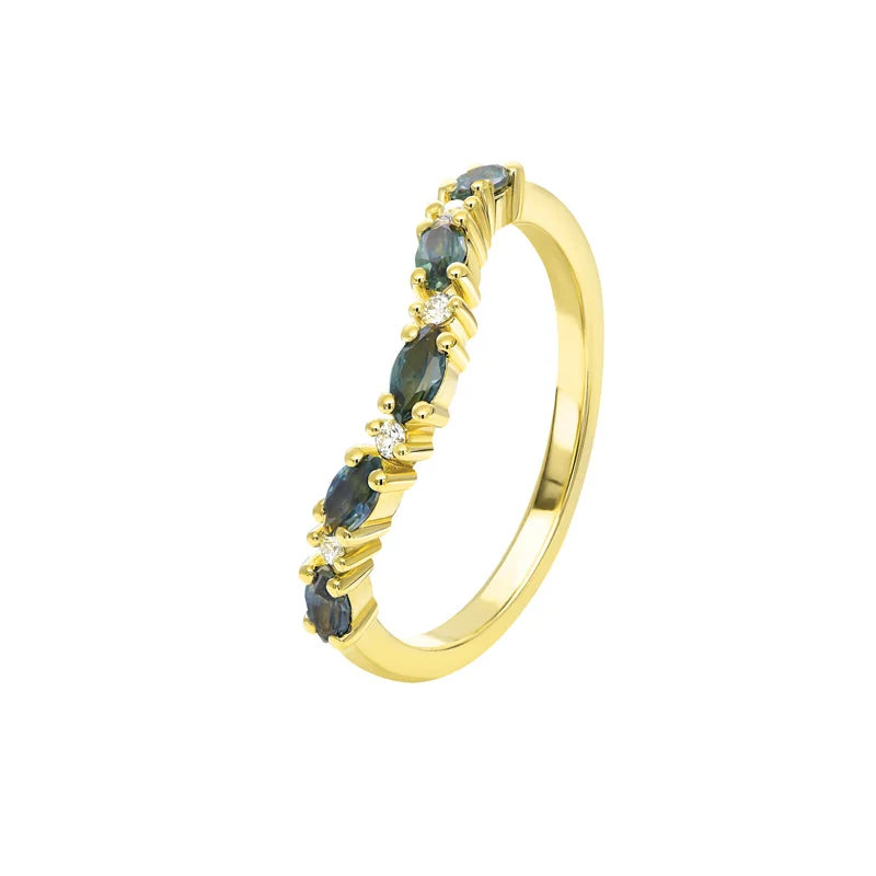 vintage rings for women-Sapphire Dreams Georgia Ring