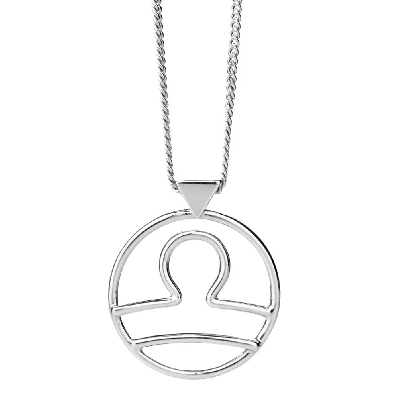 affordable necklaces for women-Karen Walker Libra Necklace - Sterling Silver