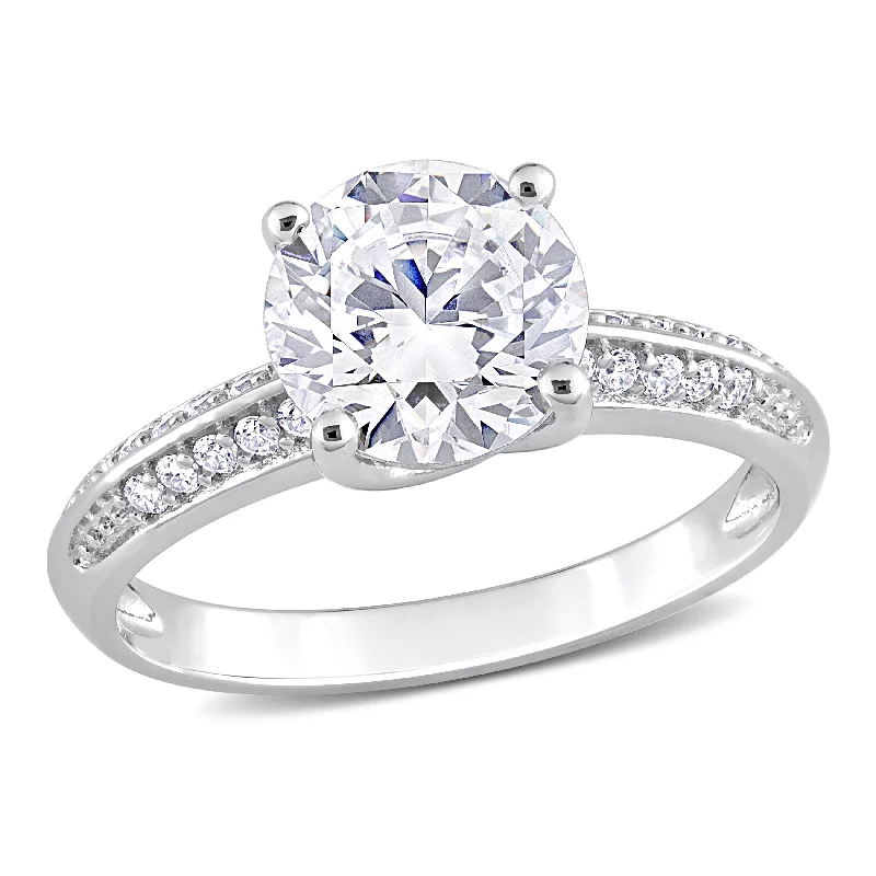 wedding engagement ring sets-Mimi & Max 3 4/5ct TGW Cubic Zirconia Engagement Ring in Sterling Silver