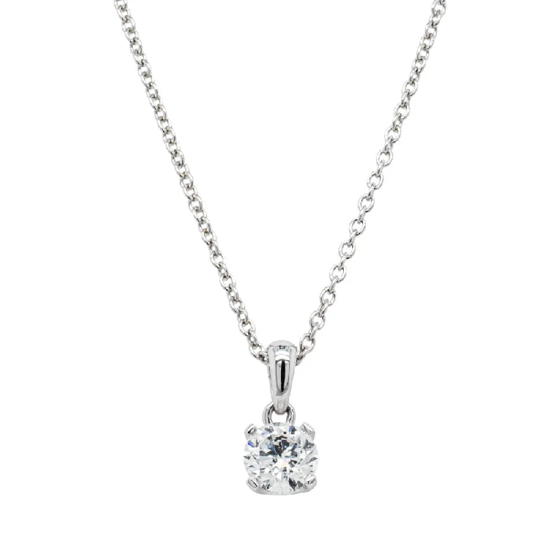 friendship necklaces for women-18ct White Gold .50ct Diamond Blossom Pendant