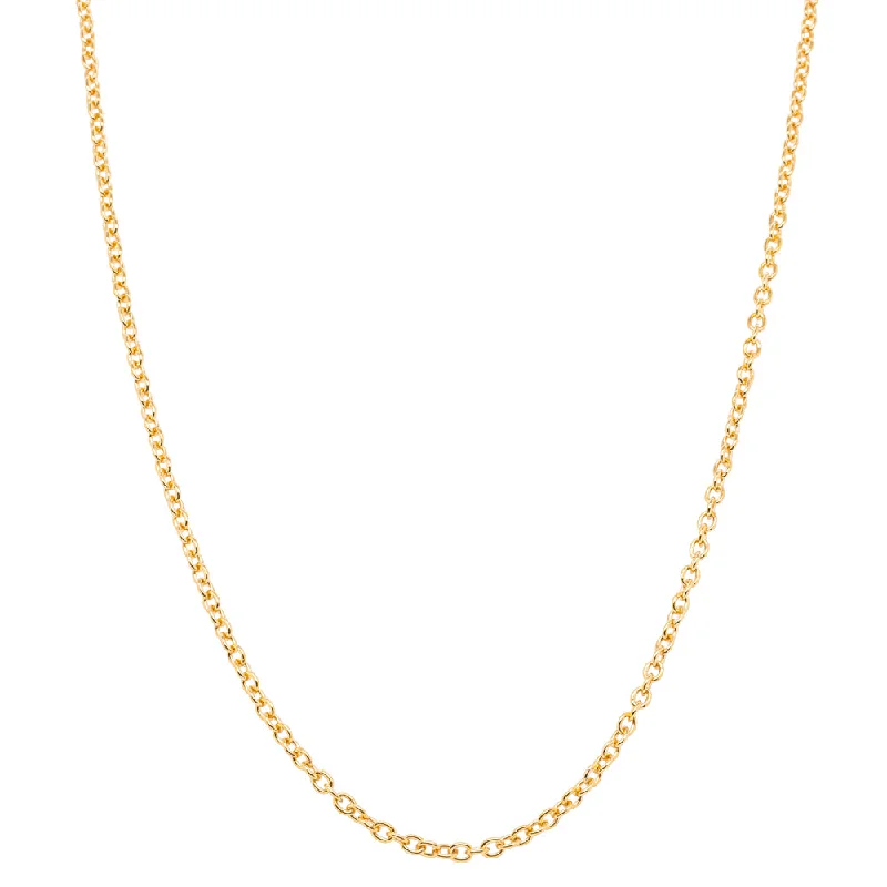 short necklaces for women-9ct Yellow Gold Cable Chain