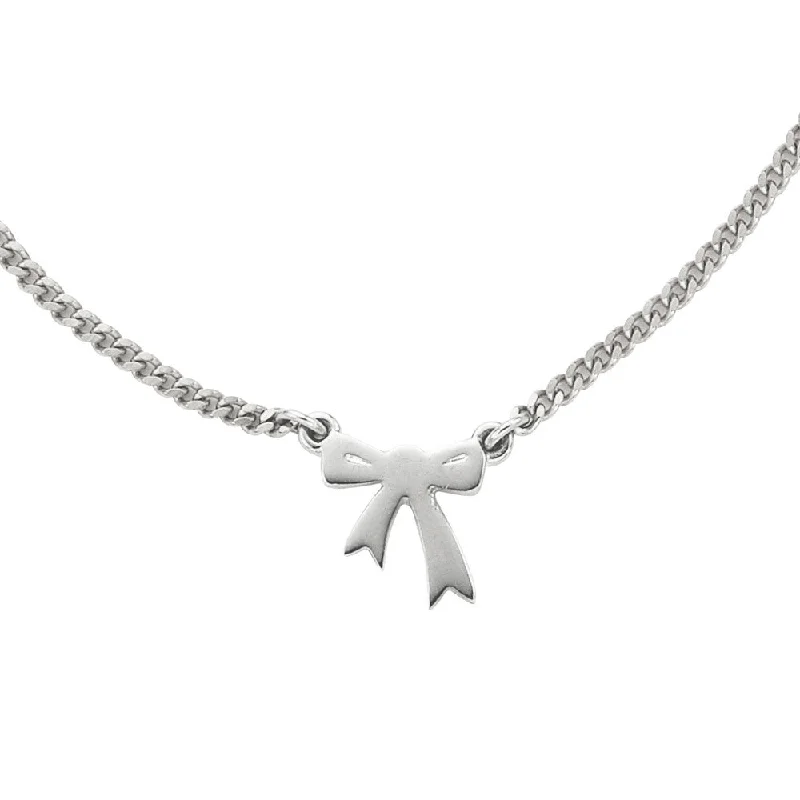 infinity necklaces for women-Karen Walker Mini Bow Necklace - Sterling Silver