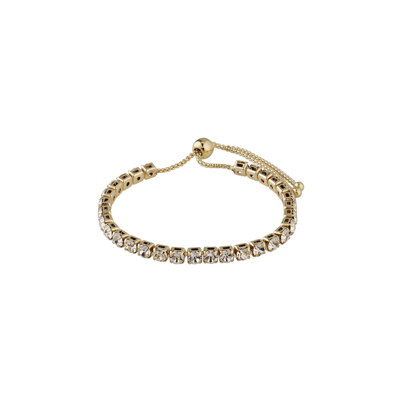 gold bangles for women-Lucia Gold Plated Crystal Bracelet