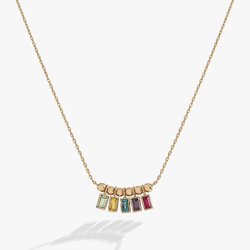 trendy pendant necklaces for women-Colorful Crystal Necklace