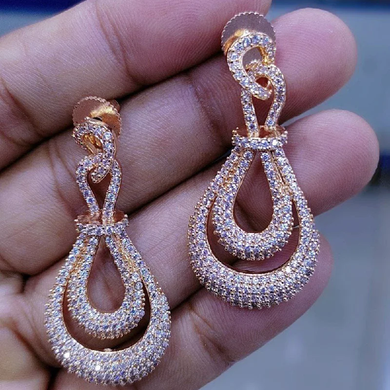 diamond earrings for women-Manisha Jewellery Gold Plated Dangler Earrings