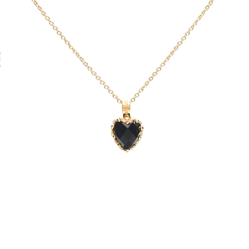 gold necklaces for women-Stolen Girlfriends Club Love Claw Necklace - Gold Plated & Onyx