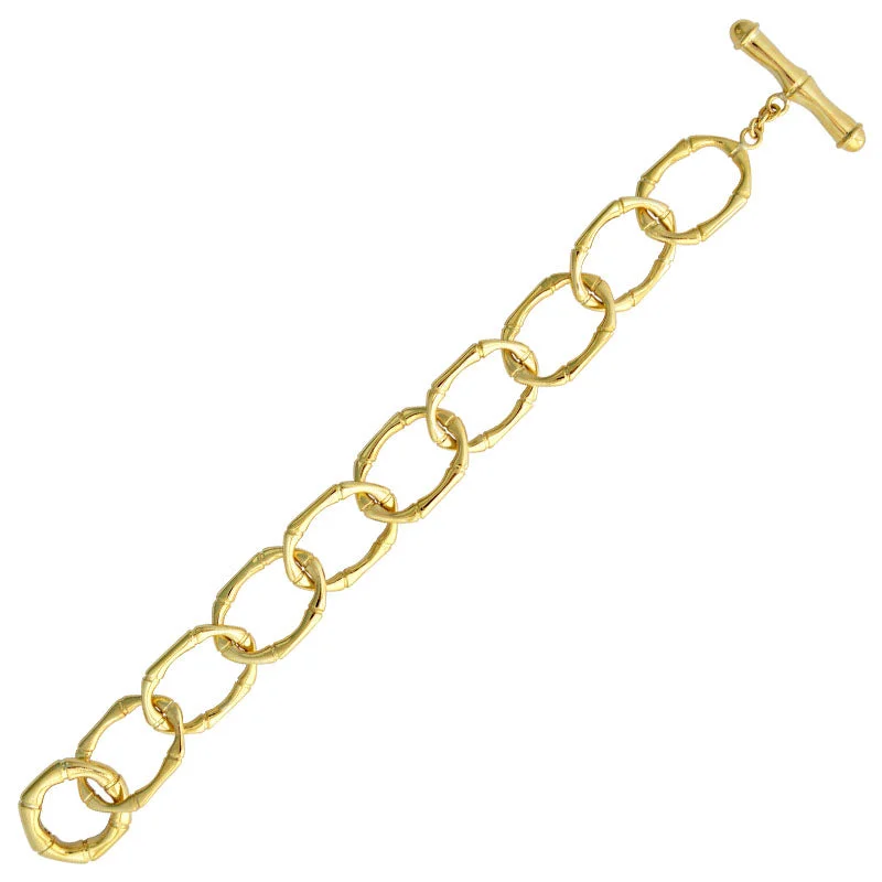 unique bangles for women-Toggle Bracelet - Gold