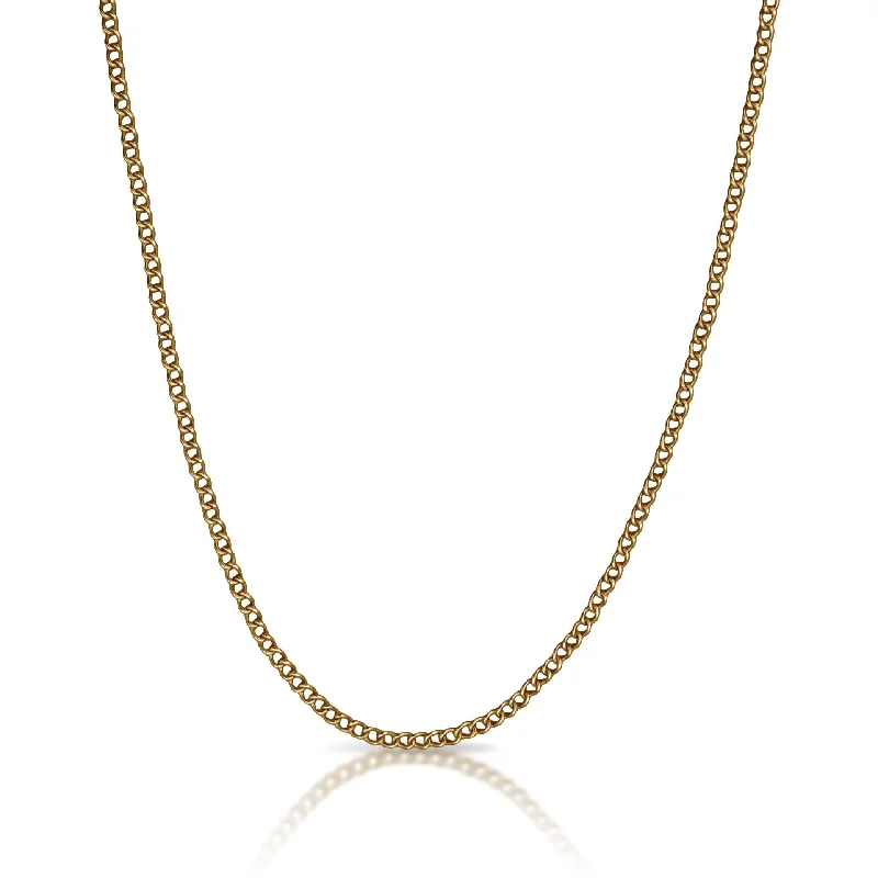 antique necklaces for women-Chain Necklace - 14K Gold Plated Stainless Steel